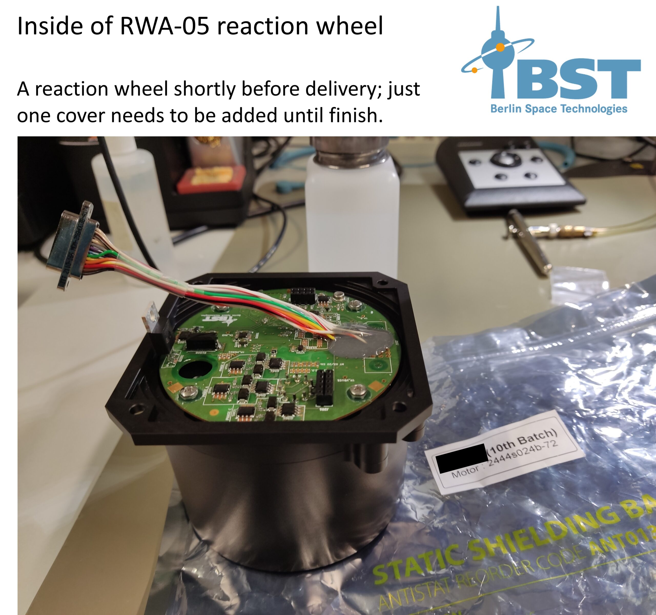 Inside of RWA-05 Reation Wheel